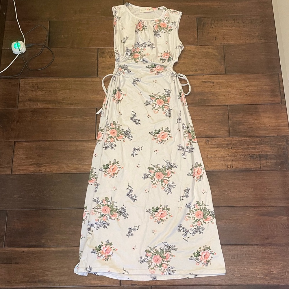 Comfy White Floral Dress